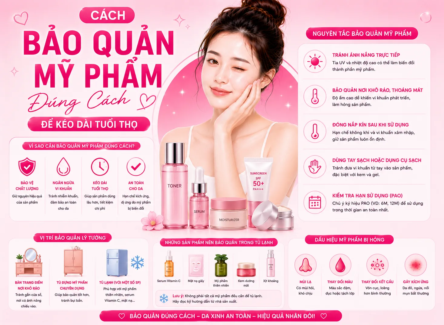 Cách Bảo Quản Mỹ Phẩm Đúng Cách Để Kéo Dài Tuổi Thọ