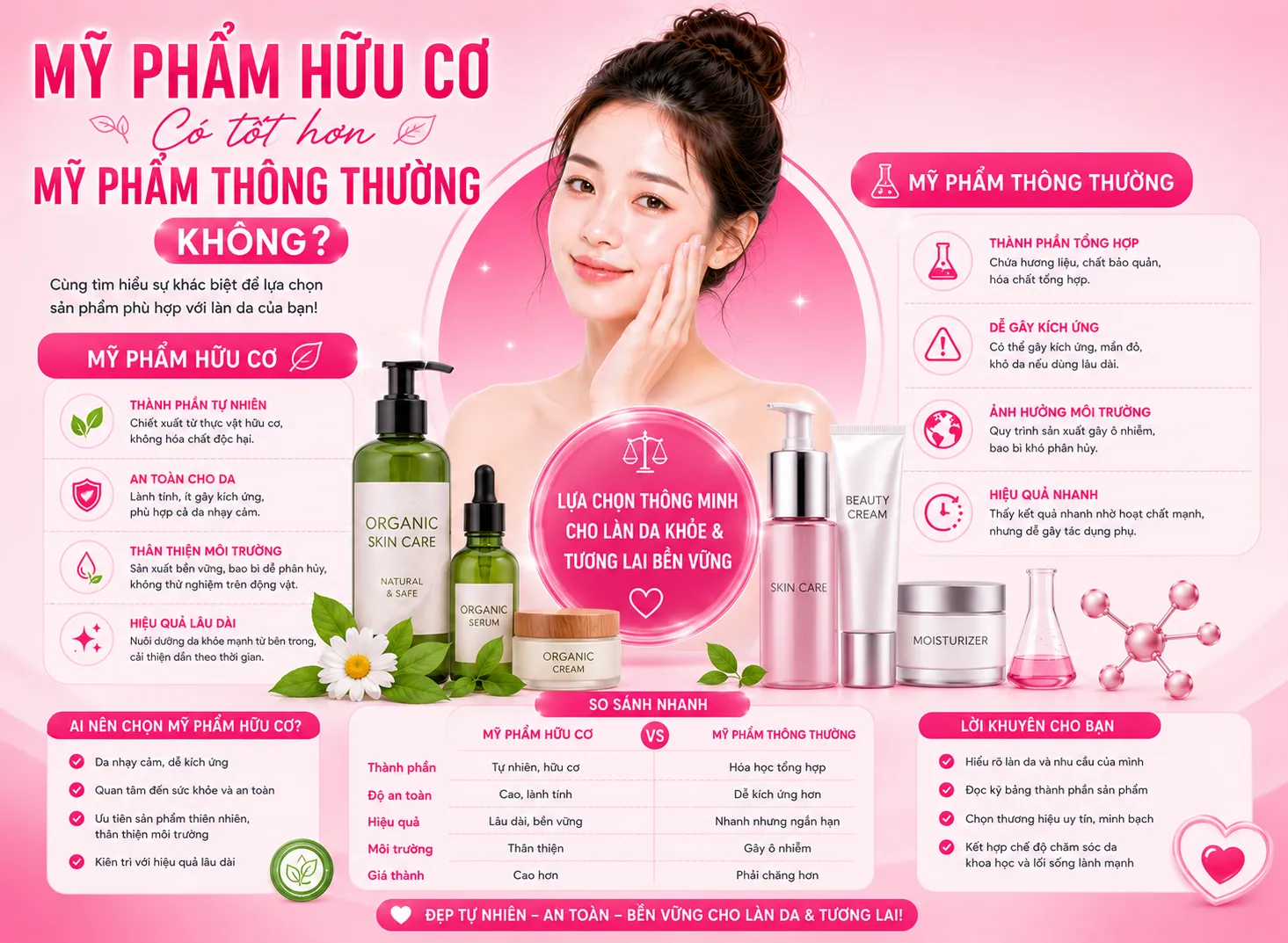 Mỹ Phẩm Hữu Cơ Có Tốt Hơn Mỹ Phẩm Thông Thường Không?